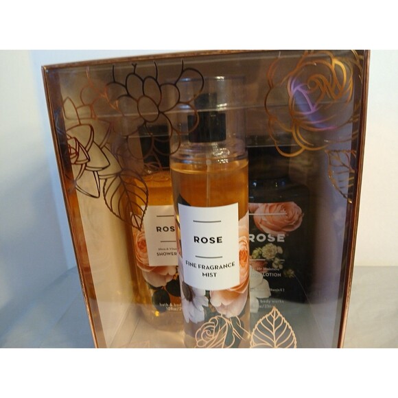 Bath ANd Body Works Gift Set Of 3 "Rose" Fragrance NIB Sealed SPRAY, LOTION, GEL - Picture 12 of 13